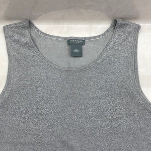 Ann Taylor Metallic Shimmer Knit Shell Tank Top SP